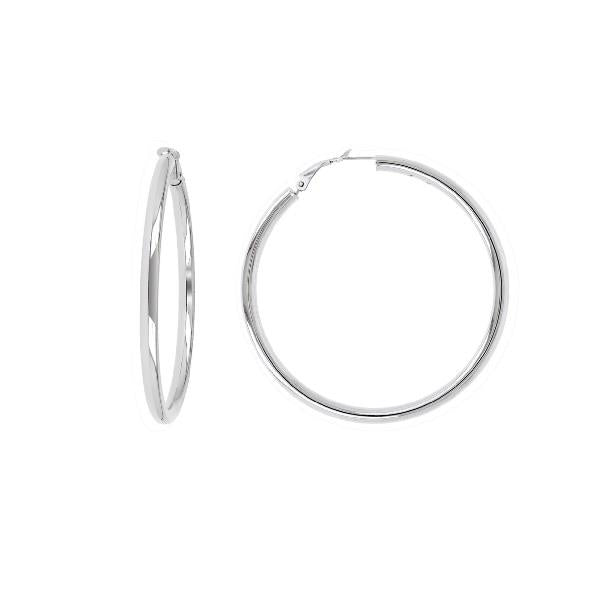 Bronzallure Big Silver Hoop Earrings