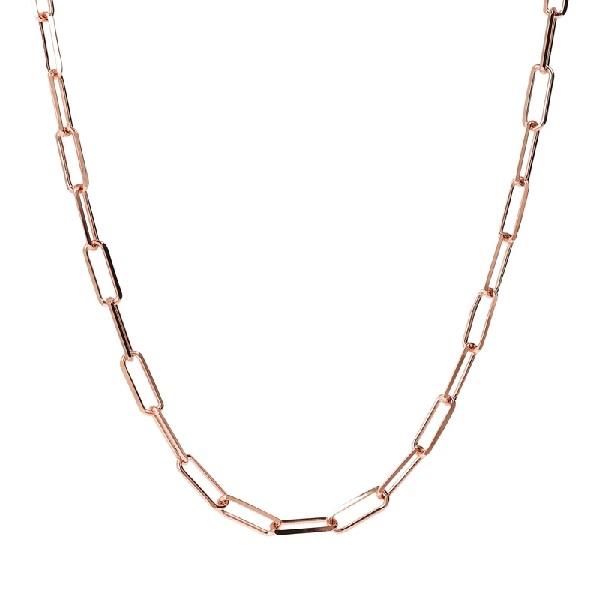 Bronzallure Long Link Chain Necklace -  Rose Gold