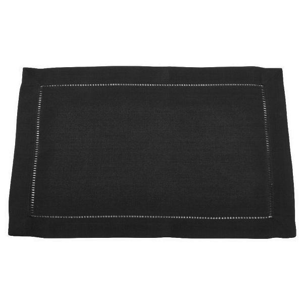 Hemstitched Placemat Black