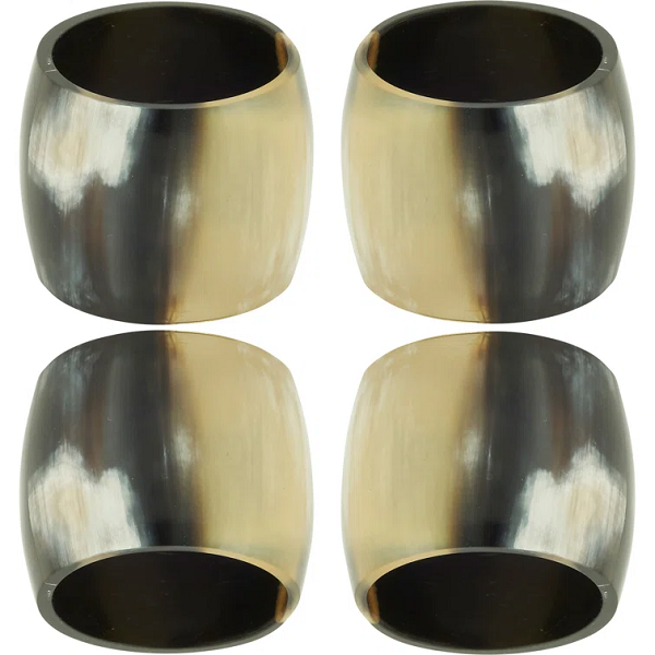 Set of 4 Horn Napkin Rings