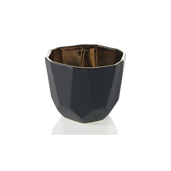 Faceted Black Planter - Small