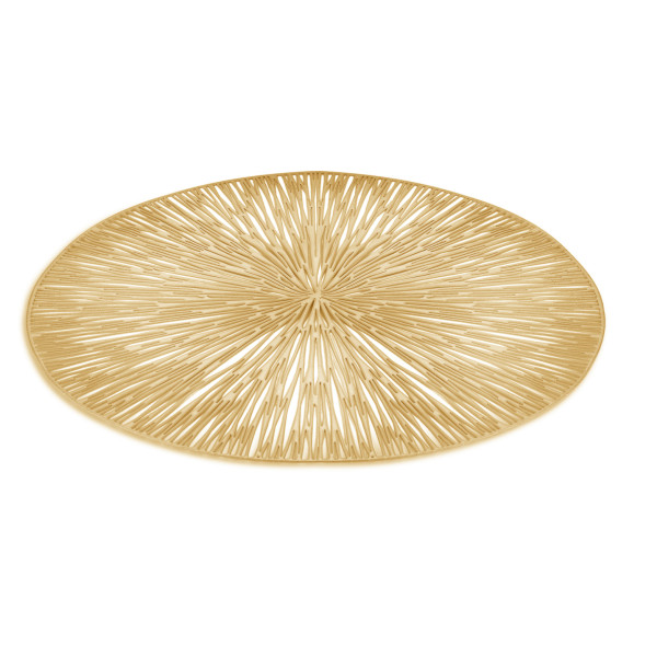 Round Gold Bamboo Placemat