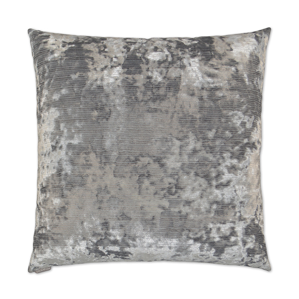 Silver Crushed Velvet Pillow