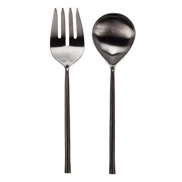 Matte Black Salad Servers 11''