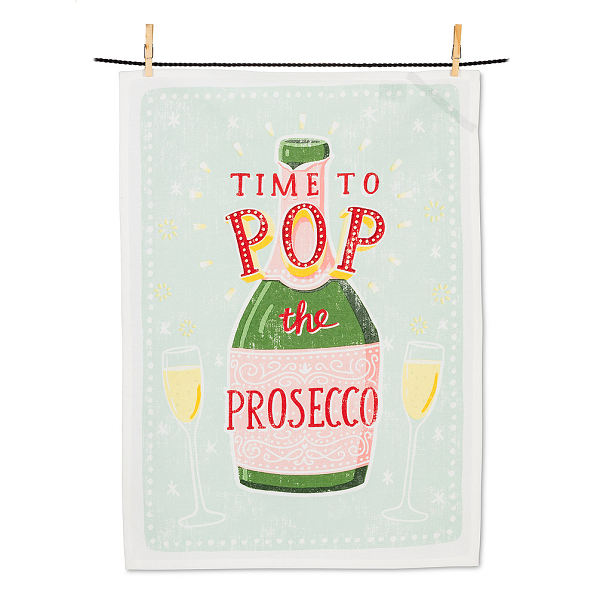 Pop the Prosecco Tea Towel