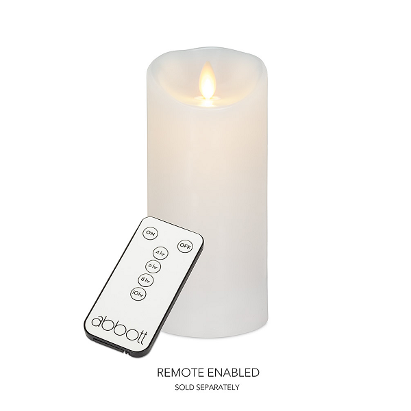 Indoor/Outdoor White Battery Candle - Large