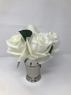 Floral Arrangement - Roses in Silver Julep Cup