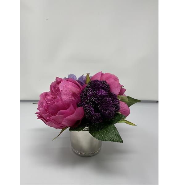Peony & Hydrangea Pink Arrangement - Julep Container