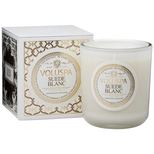 Voluspa Classic Maison Candle - Suede Blanc