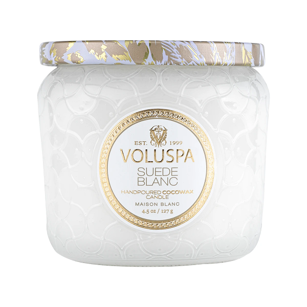 Voluspa Suede Blanc Petit Jar Candle