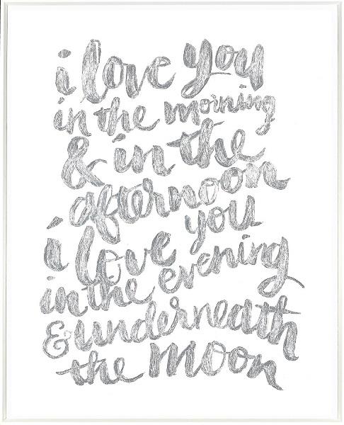 I Love You Melody in Silver