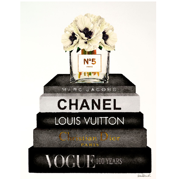 Book Stack Grey Poppy