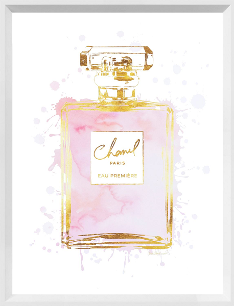 Perfume Bottle with Pink Splash II