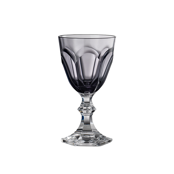 MarioLuca Giusti Dolce Vite Acrylic Grey Wine Glass Set of 6
