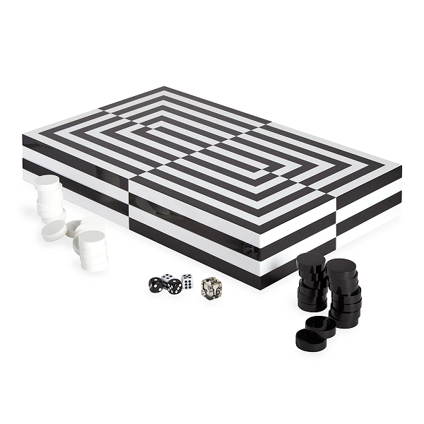Jonathan Adler Op Art Backgammon Set