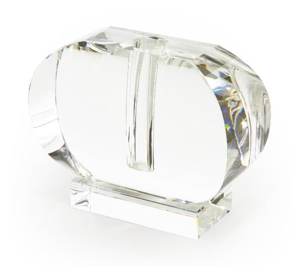 Crystal Horizontal Oval Bud Vase