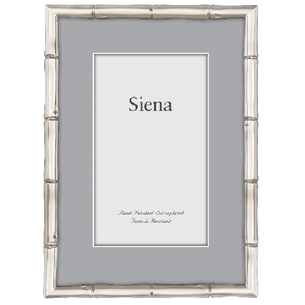 Siena Bamboo Silver 4x6 Frame