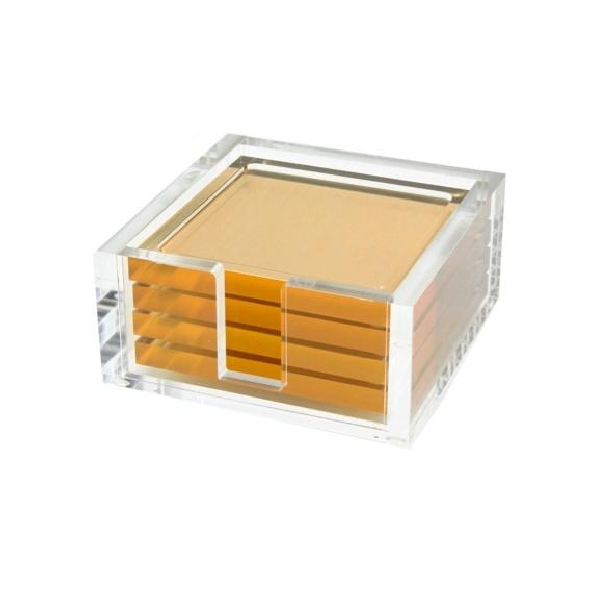 Lucite Coasters Set of 4 - Gold