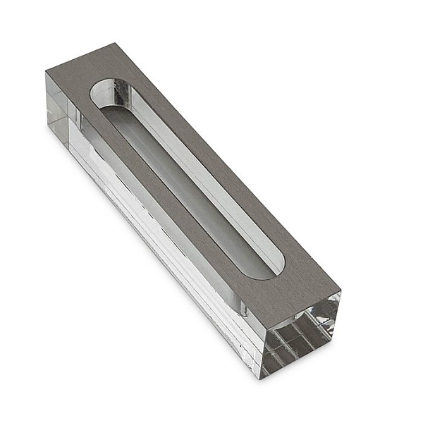 Lucite Mezuzah Silver