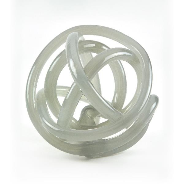 Smoke Grey Glass Knot - Boutique Marie Dumas