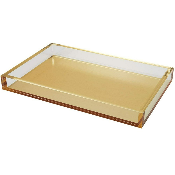 Large Gold Lucite Tray