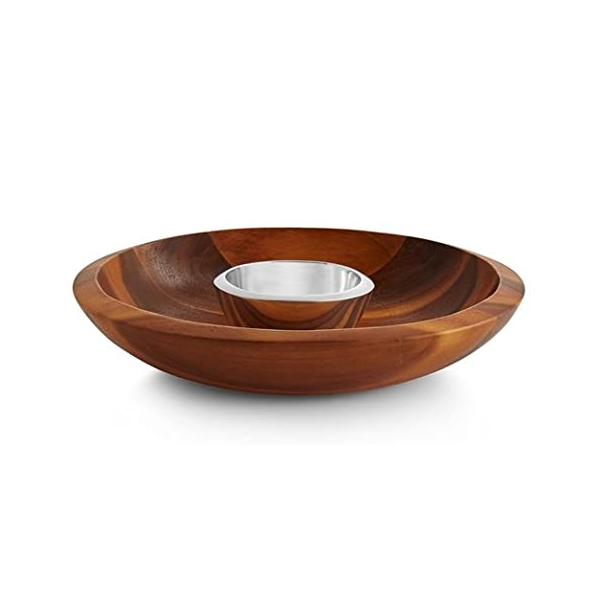 NEW IN BOX Nambe Karim Rashid 2018 Morphik Chip & Dip Tray Bowl 14 MTO