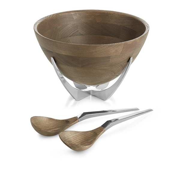 Nambe Cabo Salad Bowl with Servers