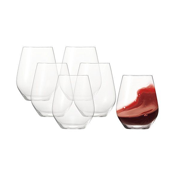 Spiegelau Authentis Stemless Wine Glasses - Set of 6