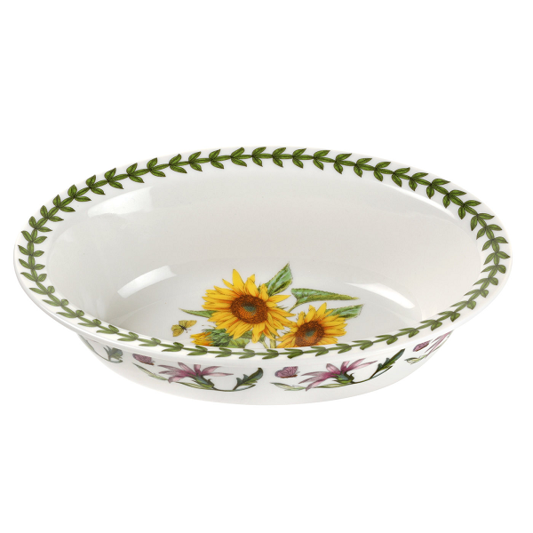 Botanical Garden Sunflower Oval Pie Dish