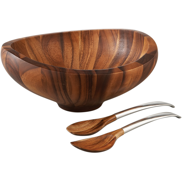 Nambe Butterfly Bowl with Servers