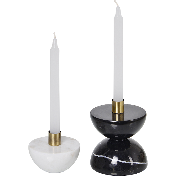 Marble Candle Holders Set of Two