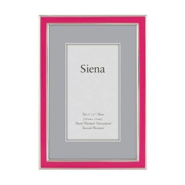 Siena Enamel Hot Pink 4x6 Frame - Boutique Marie Dumas
