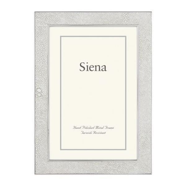 Siena Shagreen White 4x6 Frame - Boutique Marie Dumas