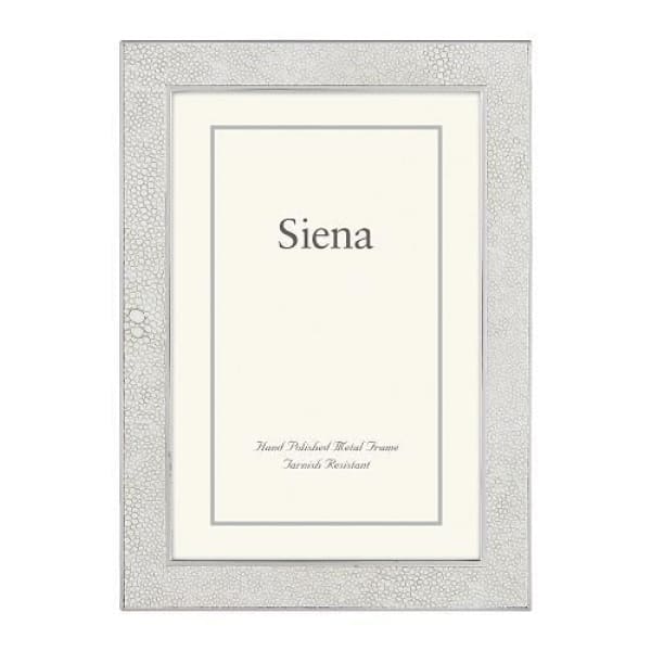 Siena Shagreen White 5x7 Frame - Boutique Marie Dumas