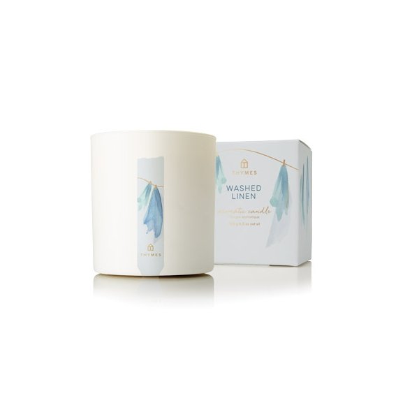 Thymes Washed Linen - Poured Candle - Boutique Marie Dumas